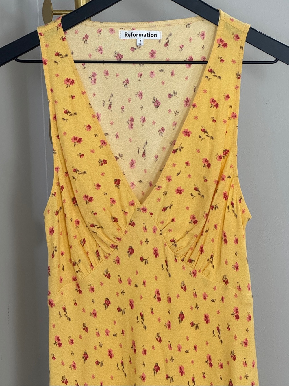 Reformation Calix Dress in Yellow